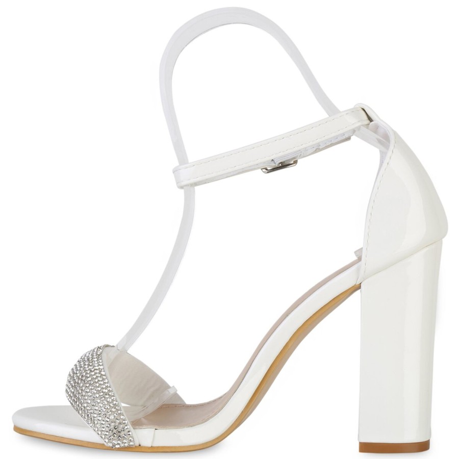 Damenschuhe Stiefelparadies | Damen High Heels In Weiss Lack