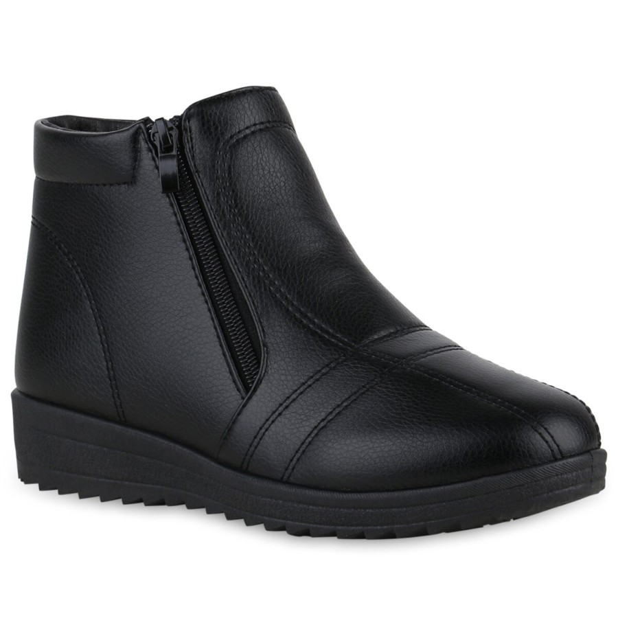 Damenschuhe Stiefelparadies | Damen Winter Boots In Schwarz