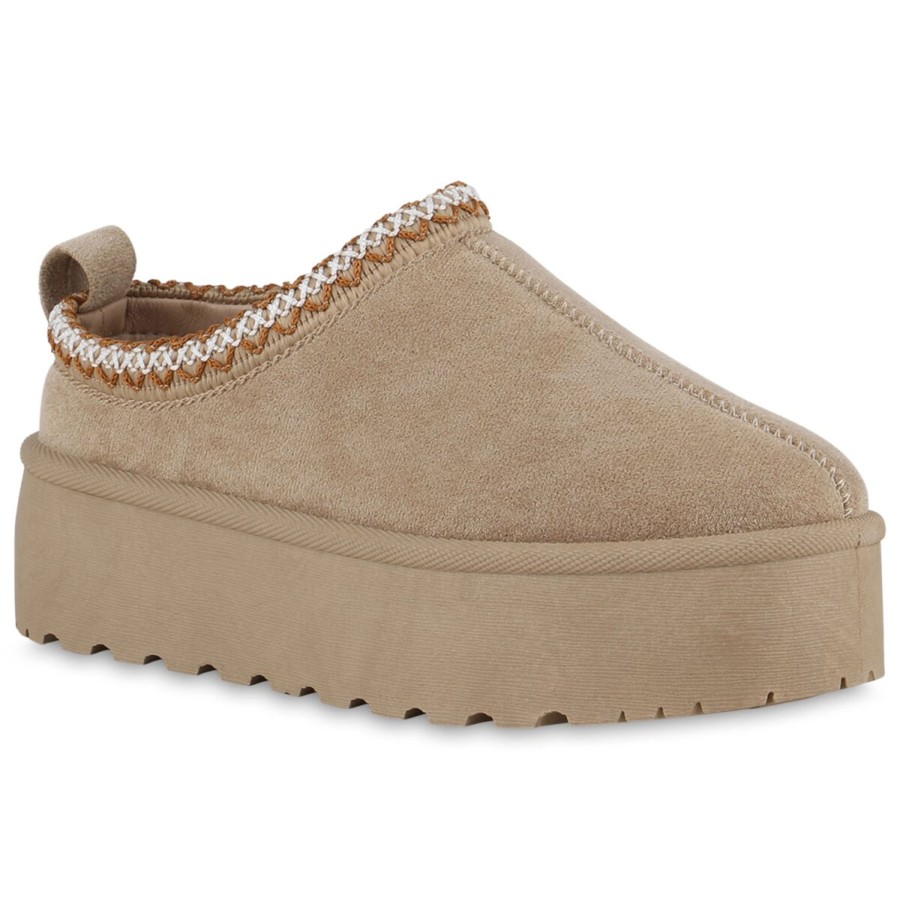 Damenschuhe Stiefelparadies | Damen Pantoffeln In Khaki