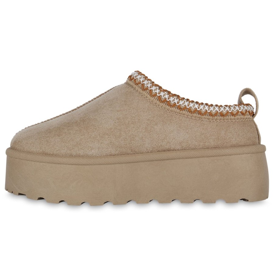 Damenschuhe Stiefelparadies | Damen Pantoffeln In Khaki