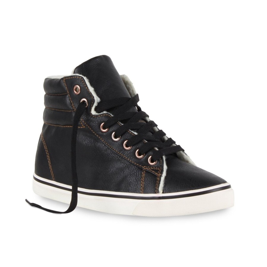 Damenschuhe Stiefelparadies | Damen Sneaker High In Schwarz