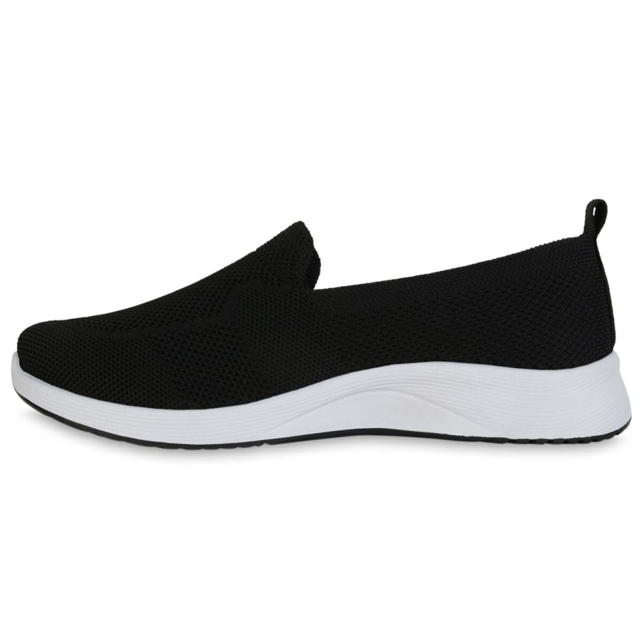 Damenschuhe Stiefelparadies | Damen Slip Ons In Schwarz