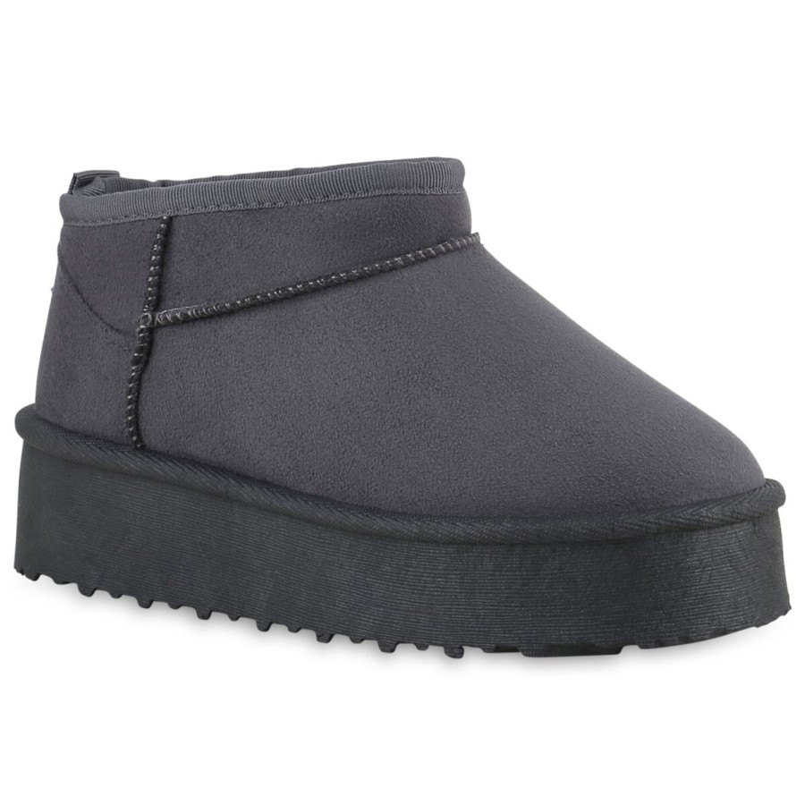 Damenschuhe Stiefelparadies | Damen Winter Boots In Grau