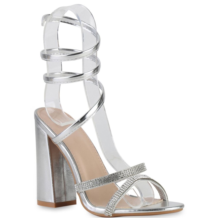 Damenschuhe Stiefelparadies | Damen High Heels In Silber