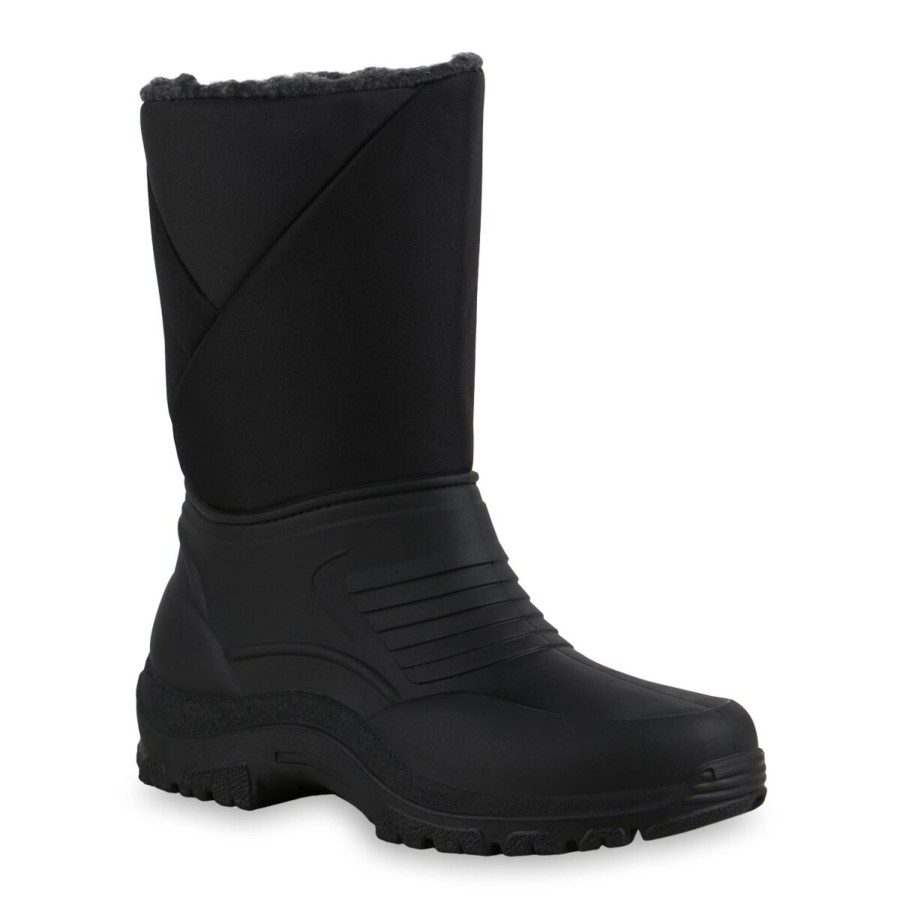 Herrenschuhe Stiefelparadies | Herren Winter Boots In Schwarz Grau