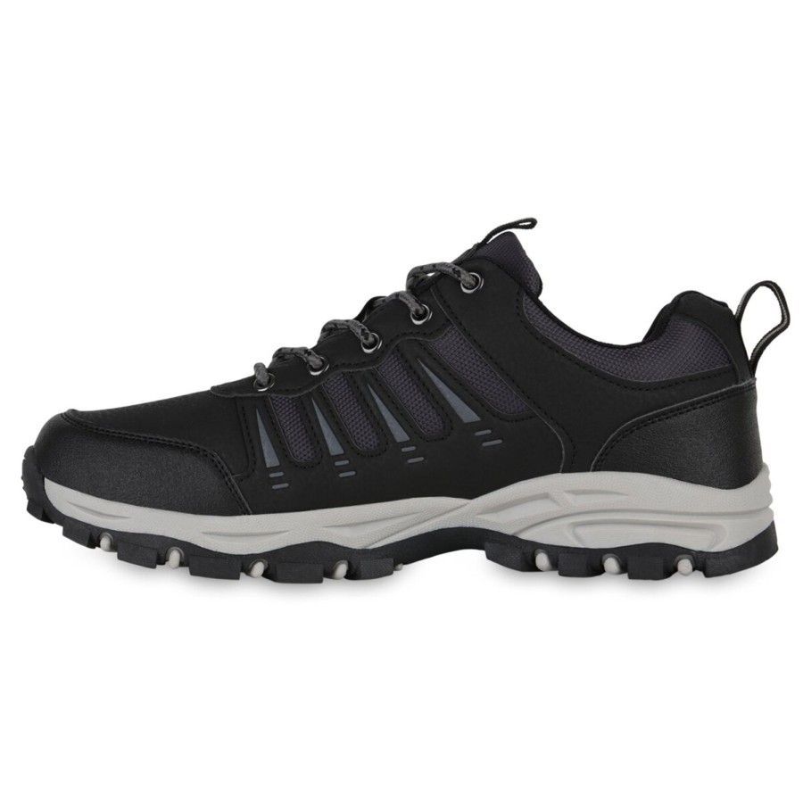 Herrenschuhe Stiefelparadies | Herren Outdoor Schuhe In Schwarz Grau