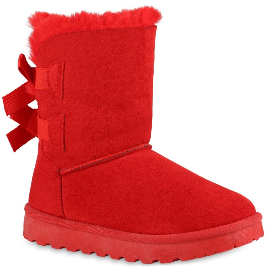 Damenschuhe Stiefelparadies | Damen Winter Boots In Rot