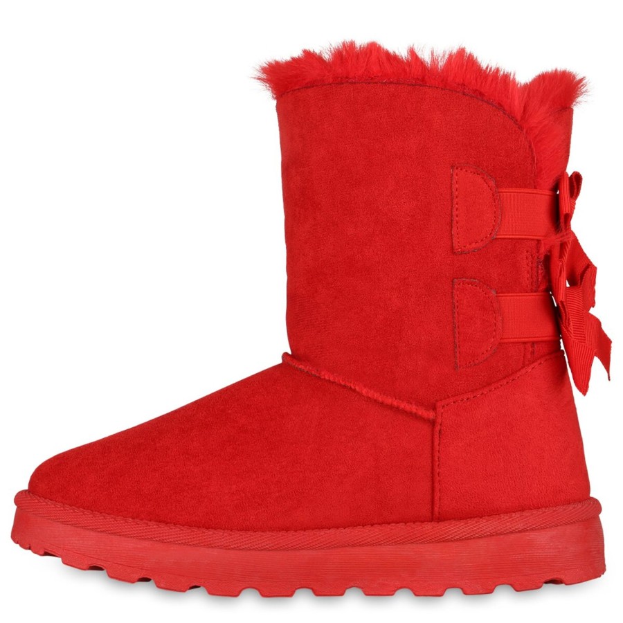 Damenschuhe Stiefelparadies | Damen Winter Boots In Rot